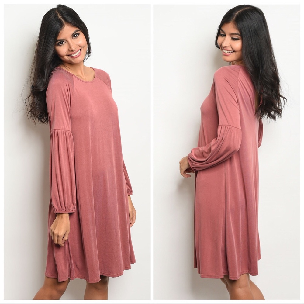 ❌❌ SOLD: Rose Pink Dress with Open V in Back